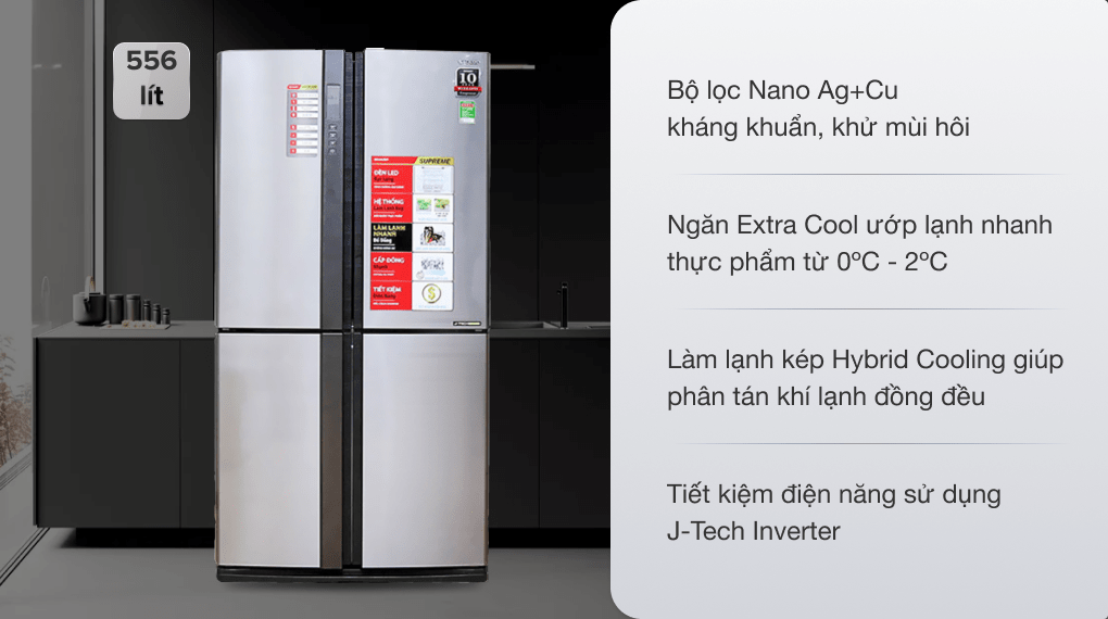 Tủ lạnh Sharp SJ-FX630V-ST