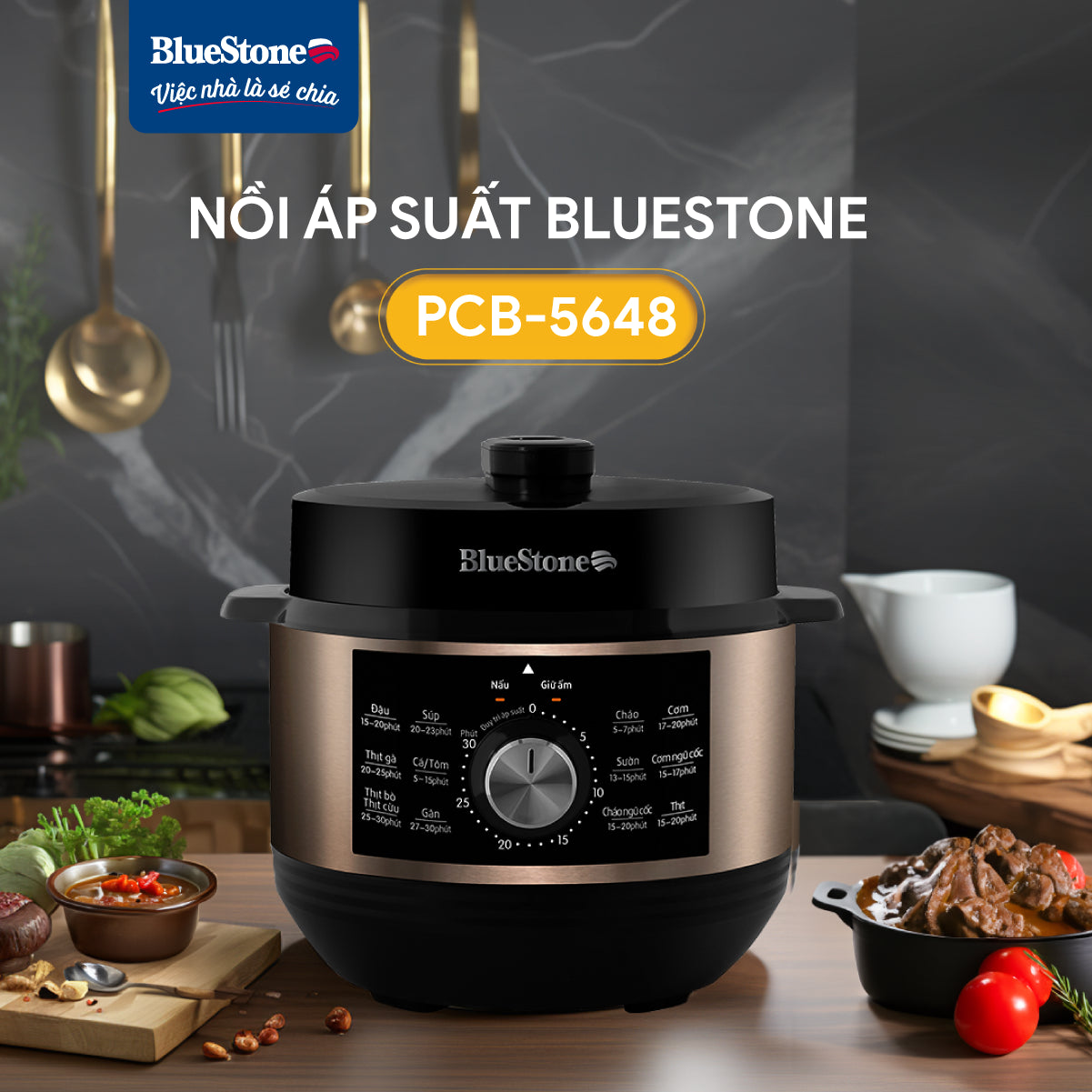 Nồi Áp Suất BlueStone PCB-5648 5 Lít 900W