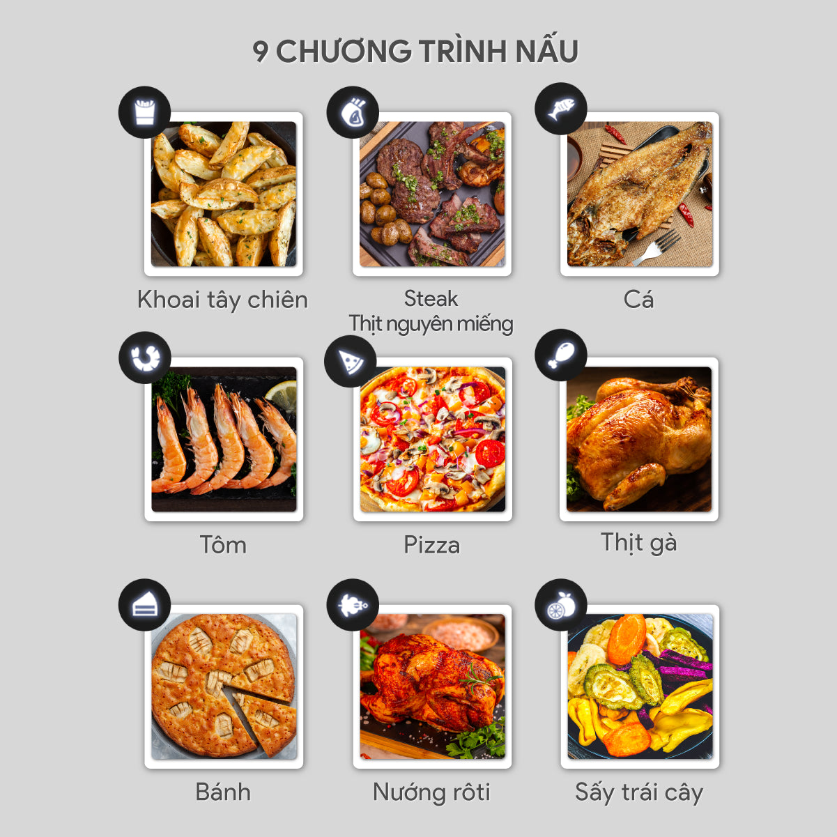 Nồi Chiên Không Dầu BlueStone AFB-5888 10 Lít 1800W