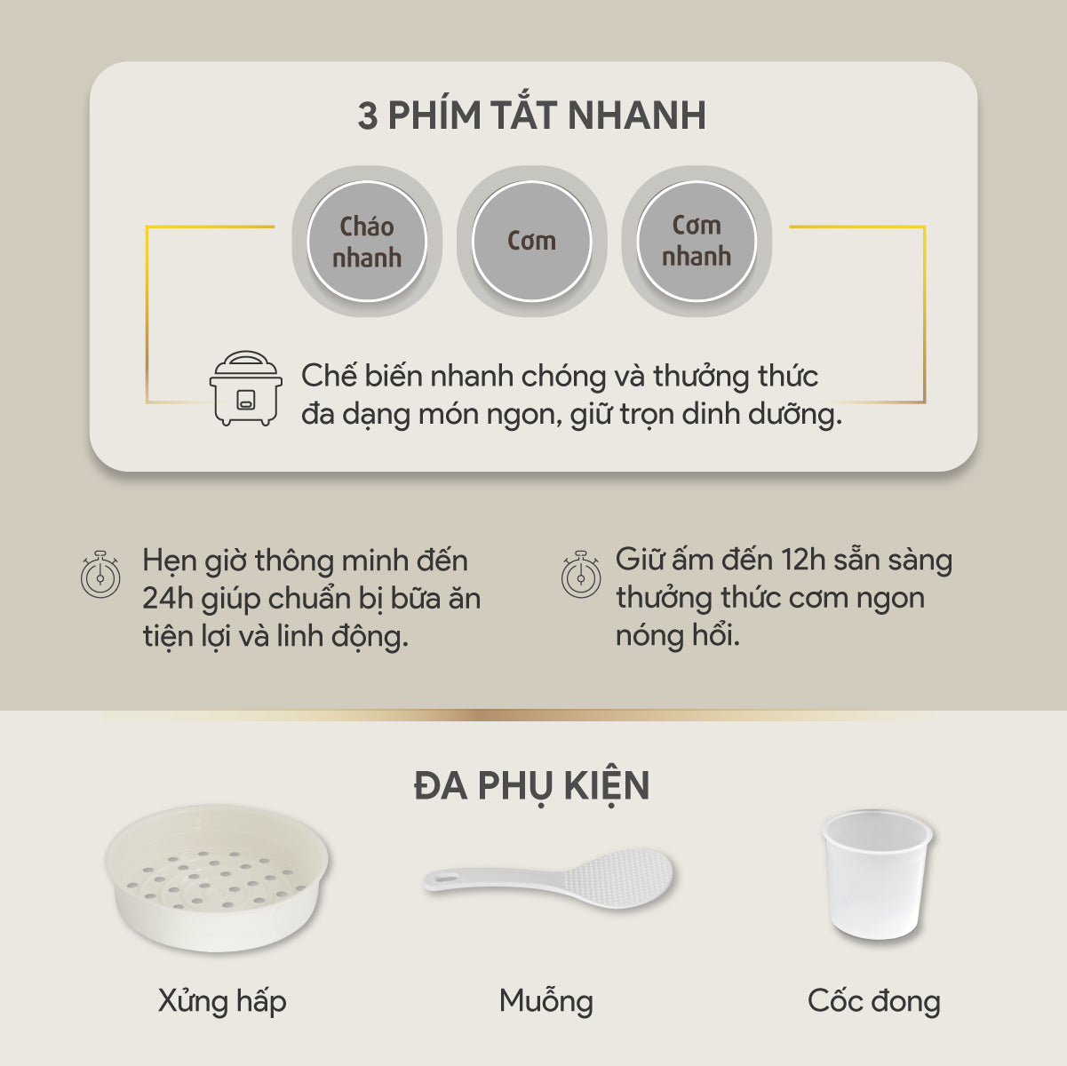 Nồi Cơm Điện Tử BlueStone RCB-5938 1.8 Lít 760W