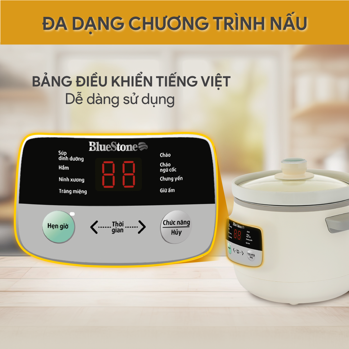 Nồi Nấu Chậm BlueStone SCB-6123 3 Lít 200W