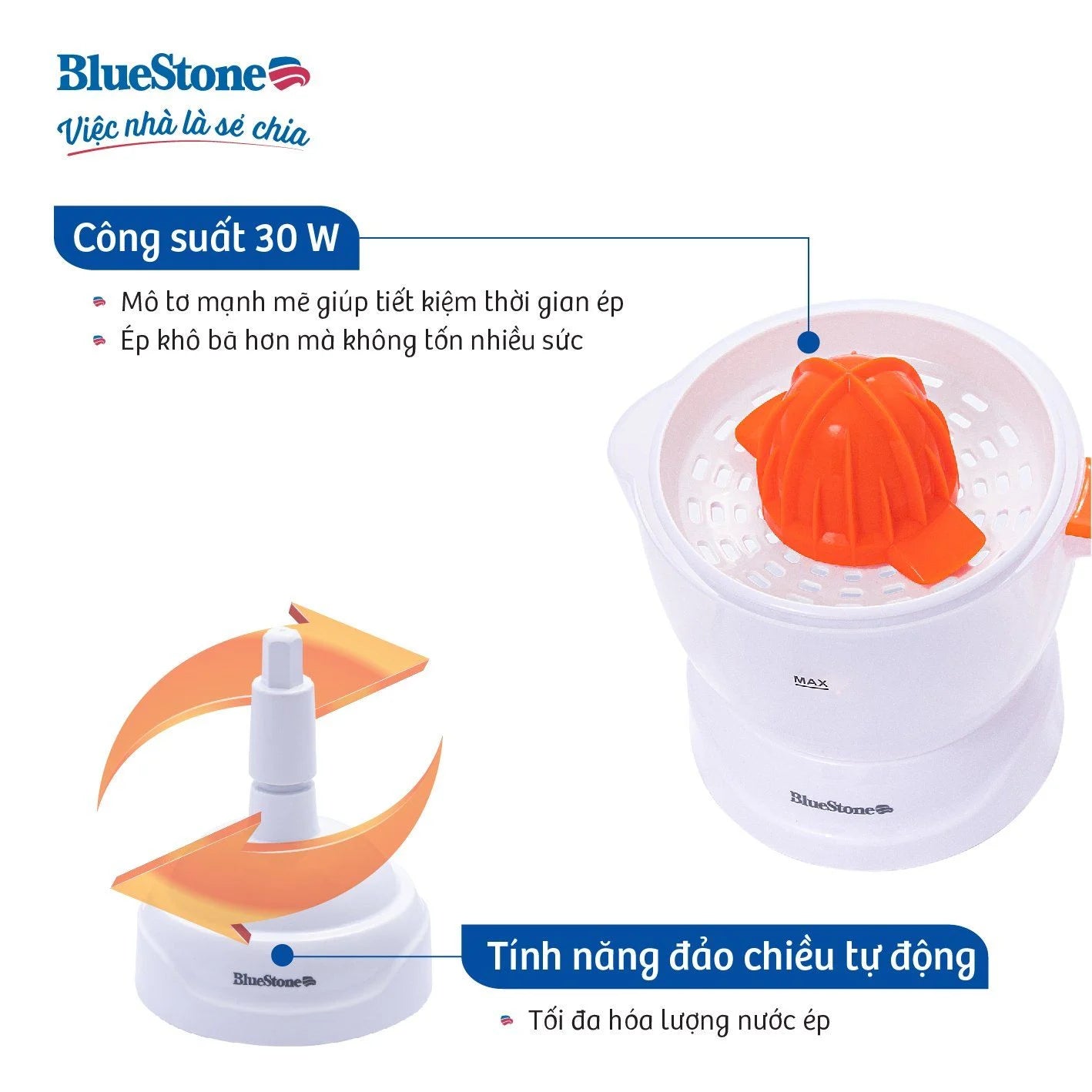 Máy Vắt Cam BlueStone CJB-1127 30W