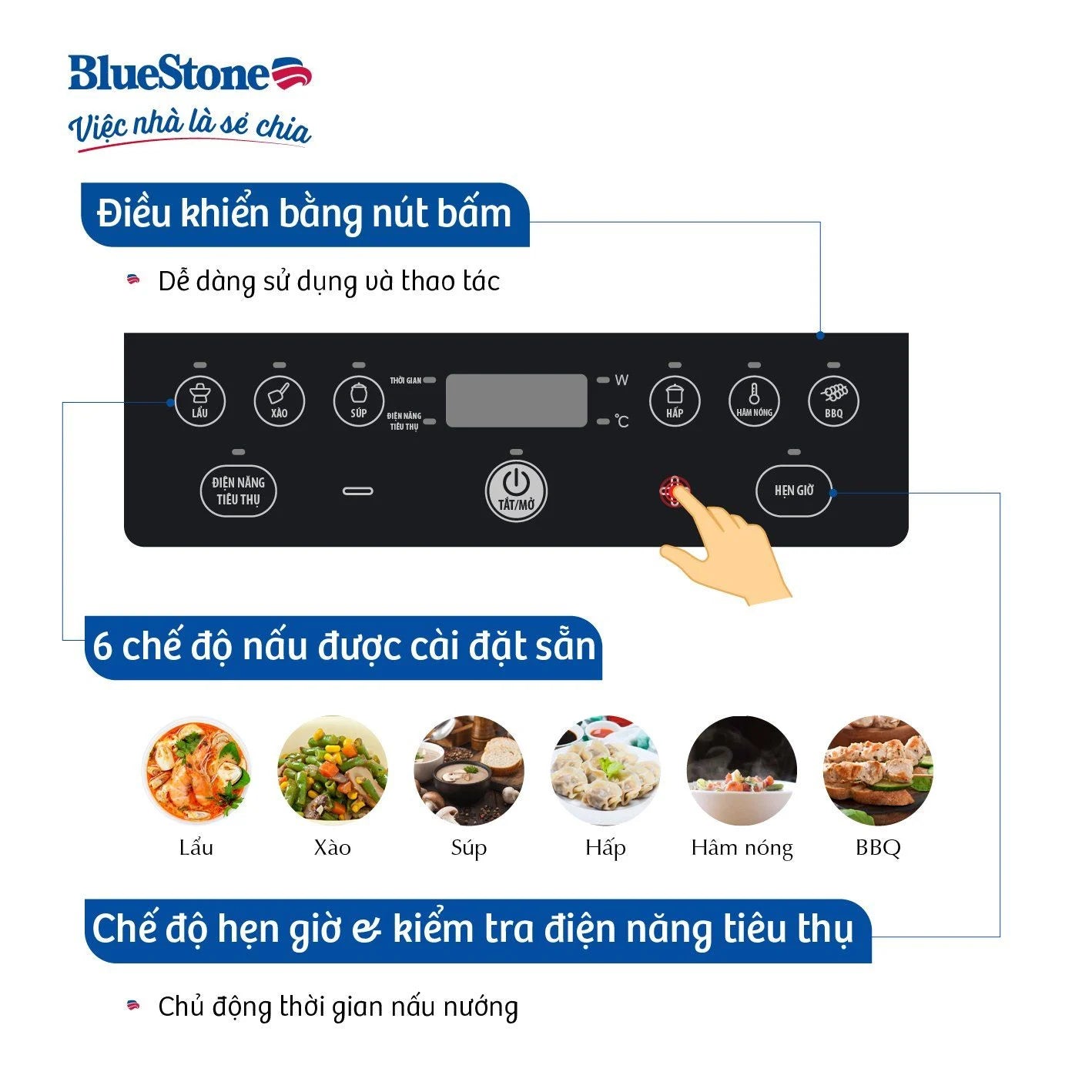 Bếp Từ Đơn BlueStone ICB-6609 2000W