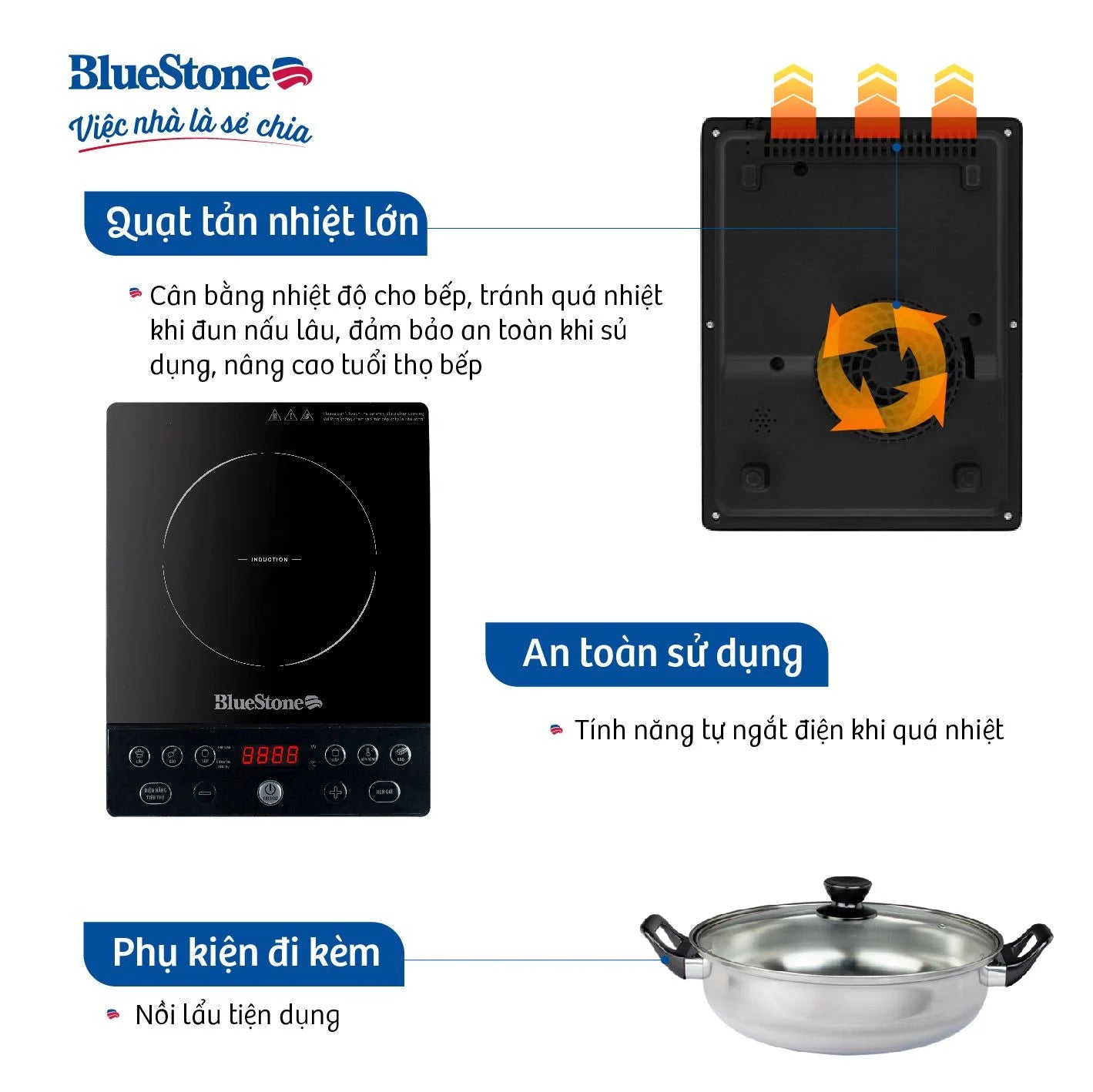 Bếp Từ Đơn BlueStone ICB-6609 2000W