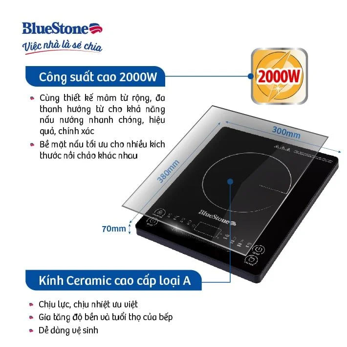 Bếp Từ Đơn BlueStone ICB-6619 2000W