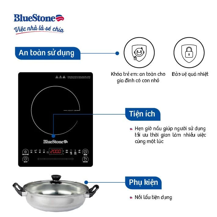 Bếp Từ Đơn BlueStone ICB-6619 2000W