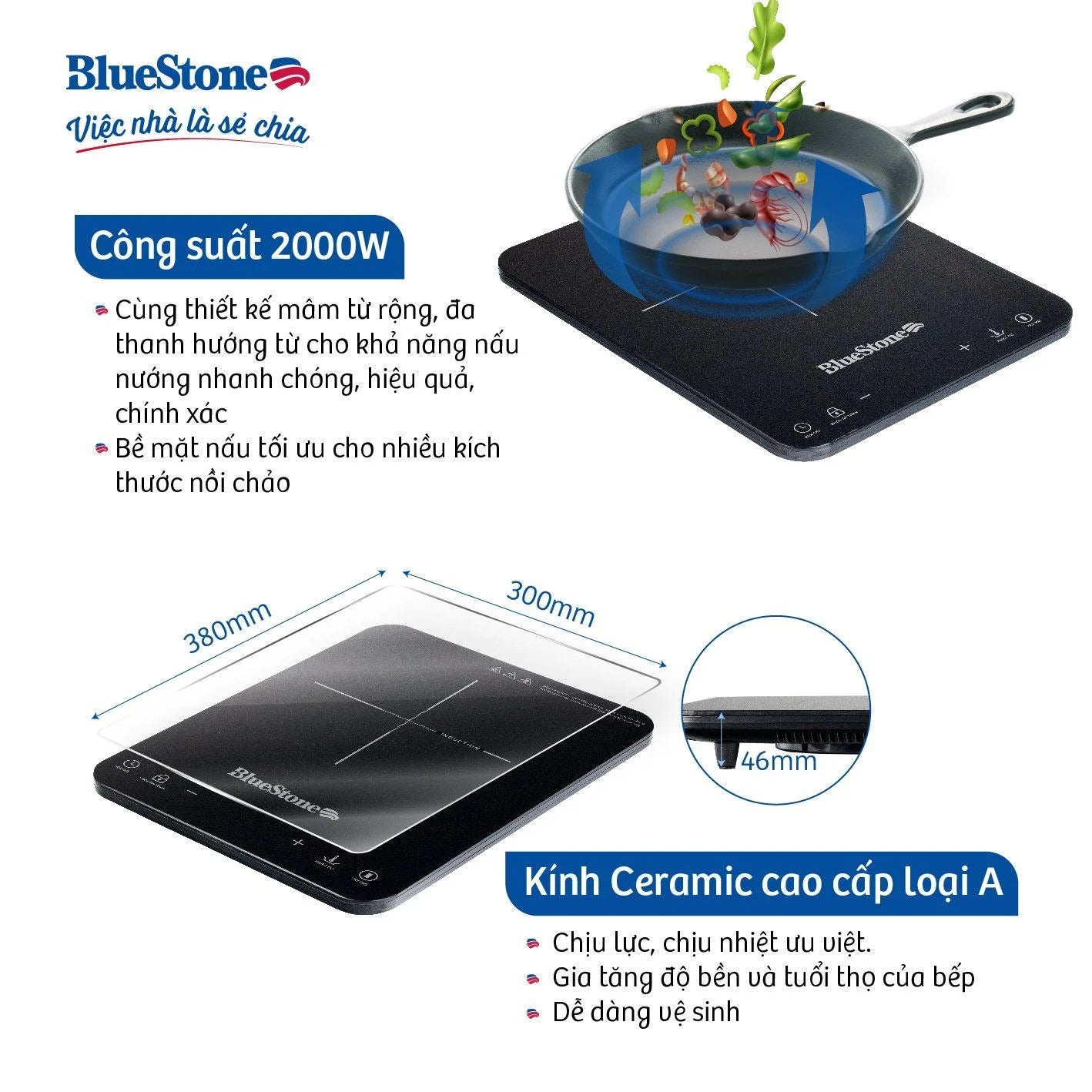 Bếp Từ Đơn BlueStone ICB-6729 2000W