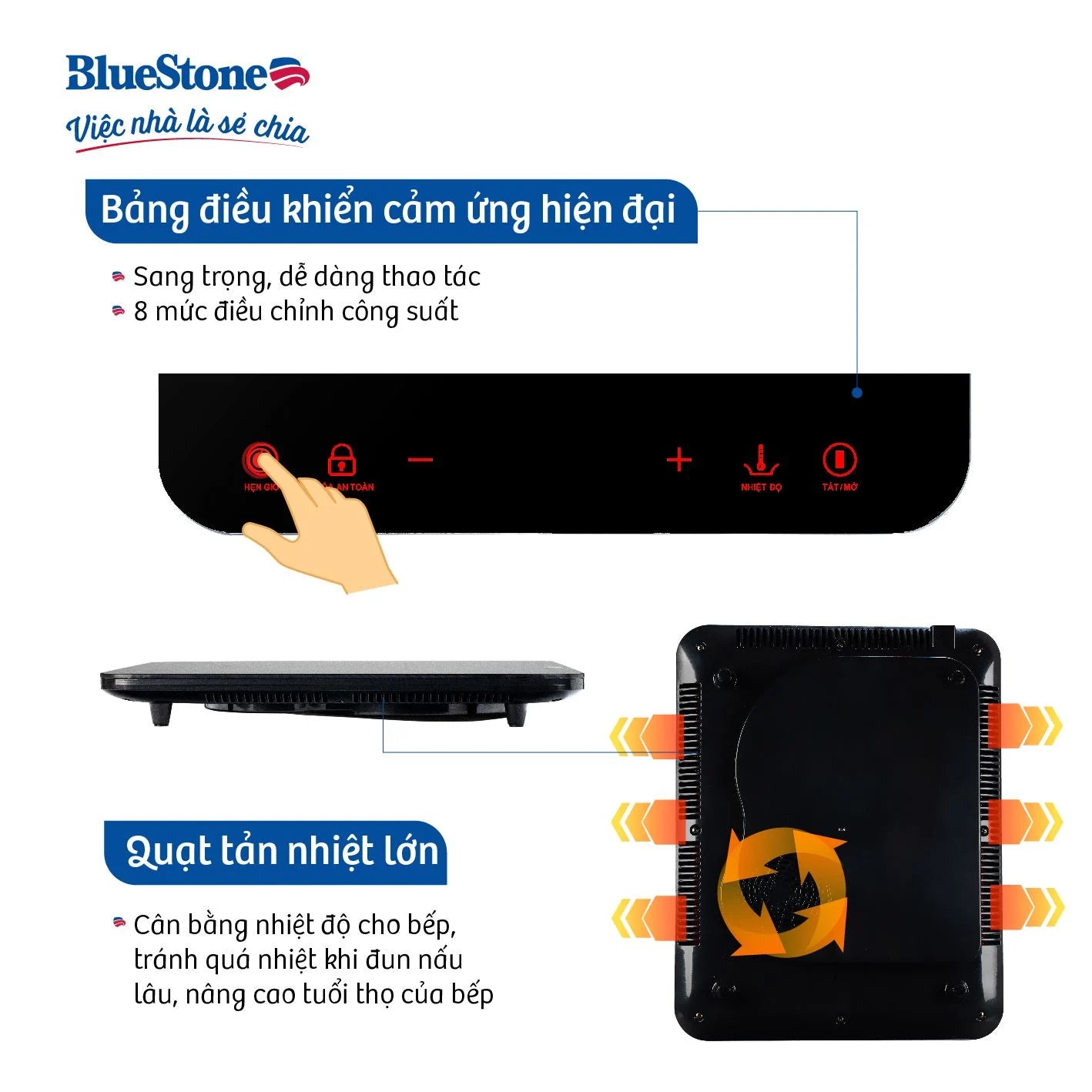 Bếp Từ Đơn BlueStone ICB-6729 2000W